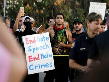 People counter "Freedom of Speech Rally Round II" outside Islamic Community Center in Phoenix