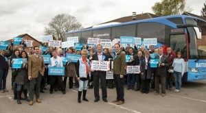 Tory Battle Bus out in Amber Valley.