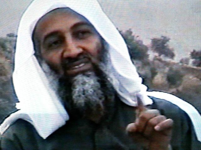 Osama bin Laden outside