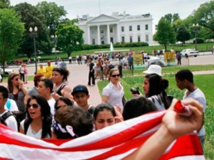 File photo of hispanic protesters near the White House.