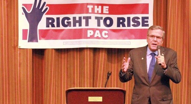 Jeb Bush speaks at a 'Right To Rise PAC' event, Las Vegas, Ameri