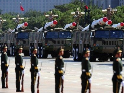 China's military shows off their latest missiles during the National Day parade celebratin