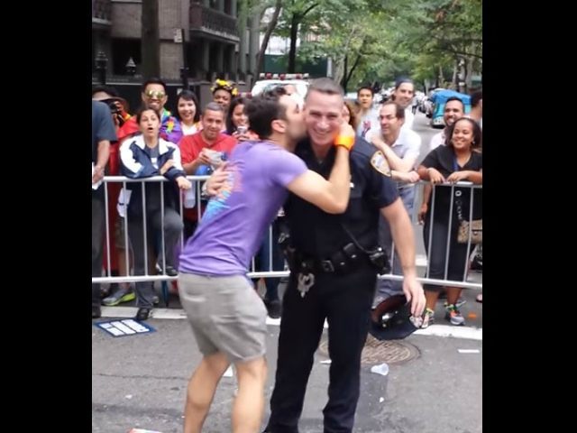 Nypd Officer Bumps Grinds Simulates Sex With Gay Pride Parade Member Breitbart 