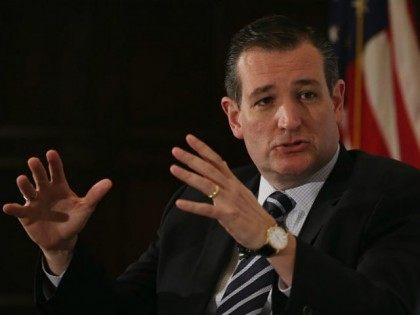 Republican Presidential candidate Sen. Ted Cruz (R-TX) speaks at a U.S. Hispanic Chamber of Commerce discussion at the National Press Building April 29, 2015 in Washington, DC. The USHCC held its first in a series of planned discussions with 2016 presidential candidates on on issues that are crucial to America's …
