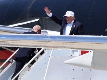 Donald Trump Waives Good-Bye in Laredo