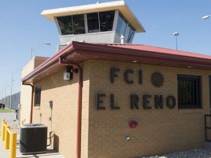 The entrance to El Reno Federal Correctional Institution in El Reno, Oklahoma, July 16, 2015, as US President Barack Obama arrives for a visit. Obama is the first sitting US President to visit a federal prison, in a push to reform one of the most expensive and crowded prison systems …