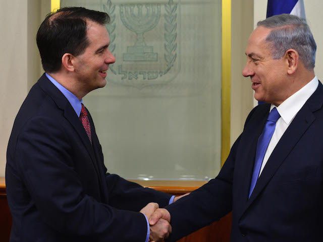 Israel Prime Minister Benjamin Netanyahu Meets Wisconsin Gov. Scott Walker