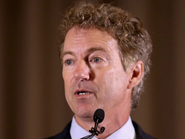 : Republican presidential candidate Sen. Rand Paul (R-KY) addresses the Baltimore county R