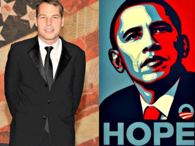 Shepard Fairey (L) and Obama Hope Poster AP Photo