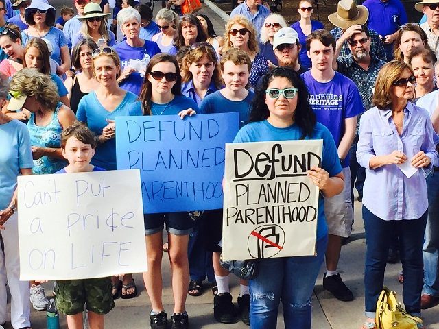 Women calling for defunding of Planned Parenthood.(Photo courtesy of Missy Gorskie)