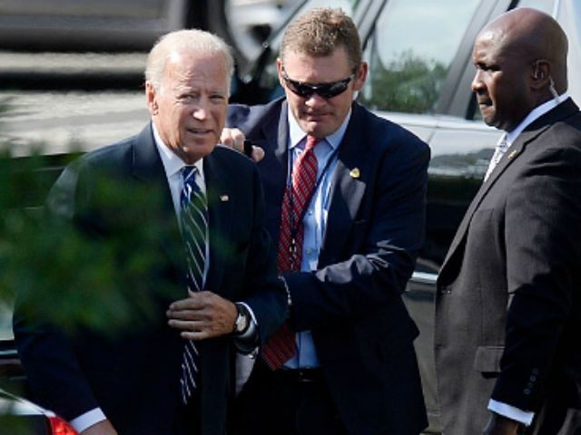 Vice President Joe Biden arrives at the West Executive entrance for the Presidential Daily