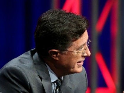 Stephen Colbert speaks onstage during the 'The Late Show with Stephen Colbert' p