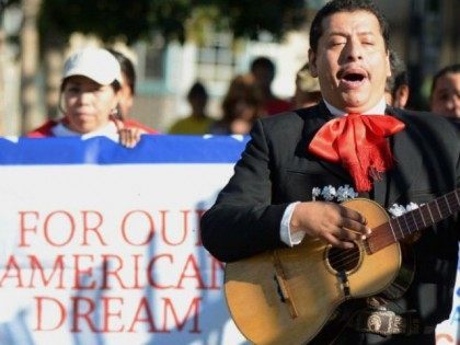 Mariachi musicians sing and play serenadas as they go from house to house to encourage peo