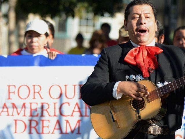 Mariachi musicians sing and play serenadas as they go from house to house to encourage peo