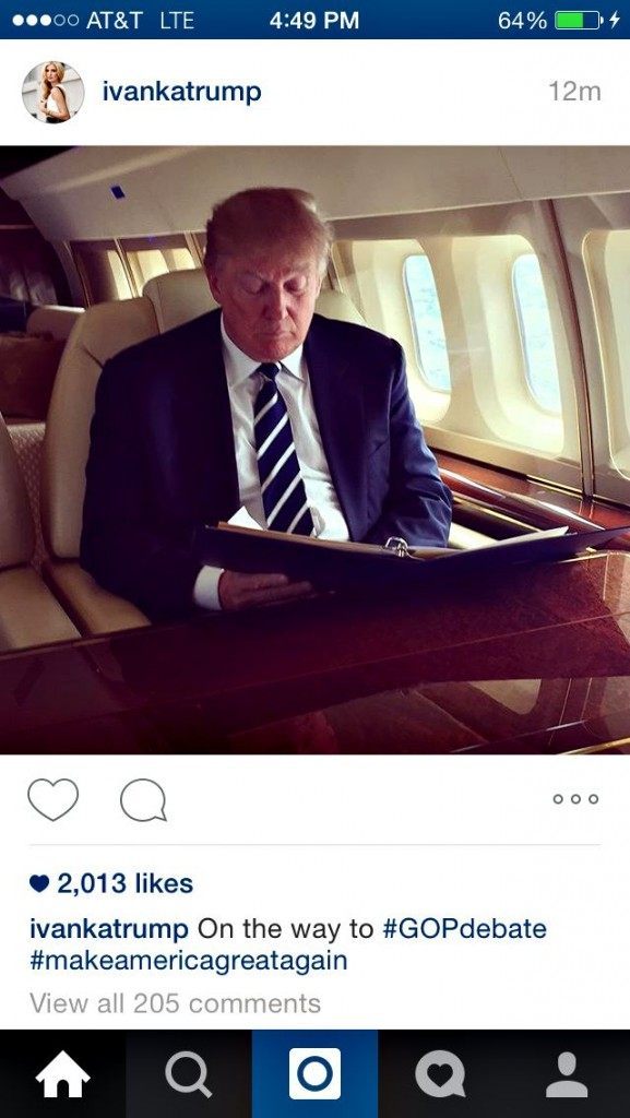 Trump on Plane Reading