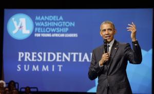 Obama urges Africa's future leaders to reject 'foolish traditions,' 'make a real differenc