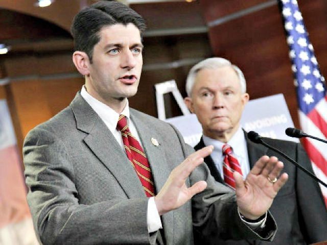 Paul Ryan and Jeff Sessions ApplewhiteAP