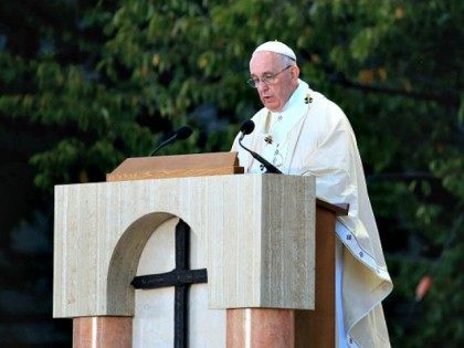 Pope Speaks Cannonization of Father Serra Getty