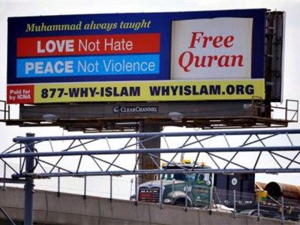 Pro-Muslim billboard AP PhotoStephan Savoia