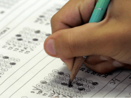 A student takes a practice SAT test. (AP file photo)