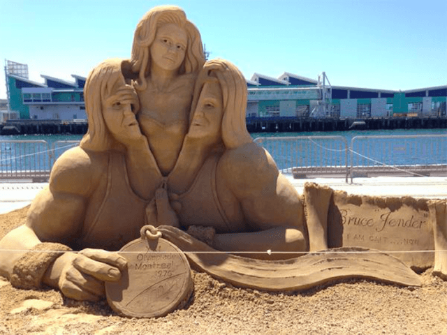 Bruce Jender sand sculpture (Dane / Twitter)