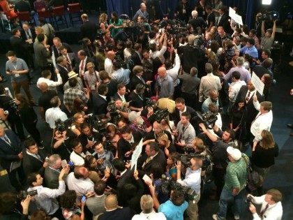 Spin room after the undercard debate, Sept. 16, 2015