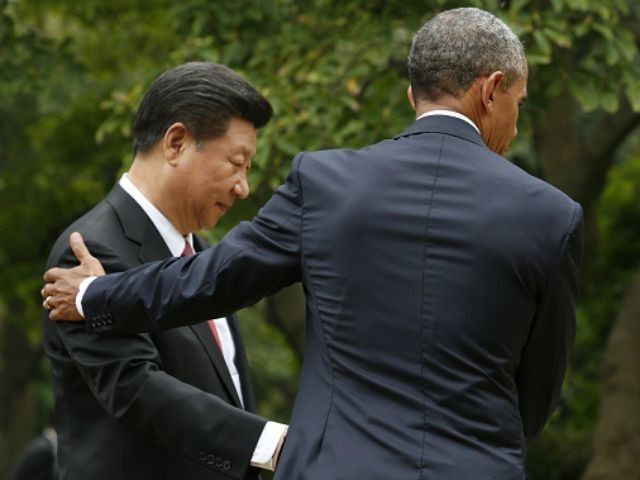 President Barack Obama and Chinese President Xi Jinping leave after a joint press conferen