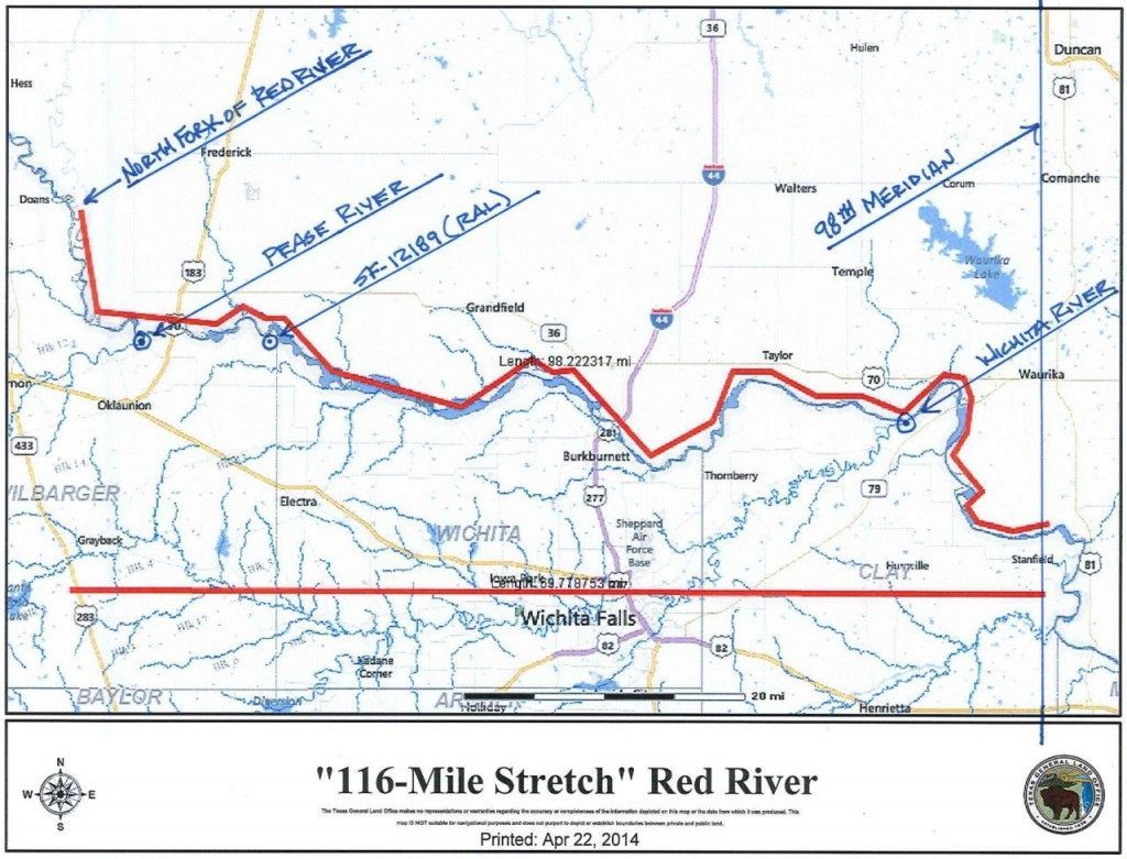 Red River Land Dispute Map