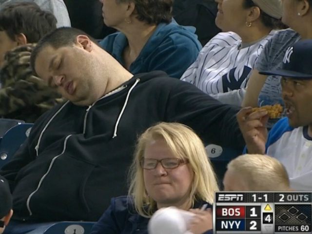 Andrew Robert Rector Sleeping Yankees Fan