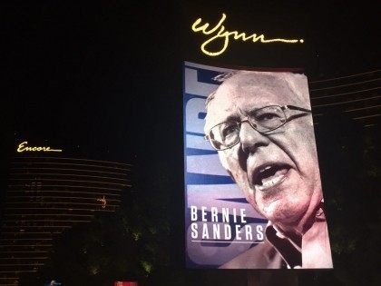 Bernie Sanders at the Wynn (Michelle Moons / Breitbart News)