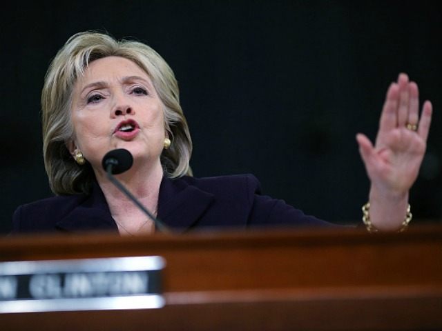 Democratic presidential candidate and former Secretary of State Hillary Clinton testifies