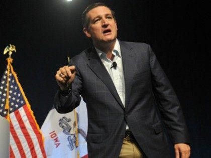 Republican presidential hopeful Sen. Ted Cruz (R-TX) speaks at the Iowa Faith & Freedo