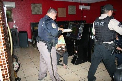 Authorities gave citations to those playing in the underground casino and arrested those i