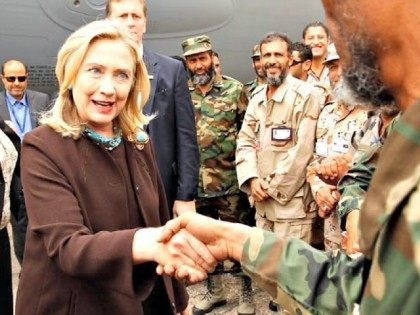 Hillary Clinton in Libya Reuters