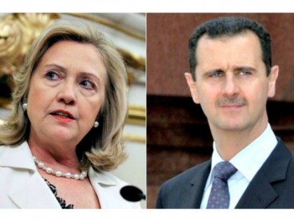 Hillary and Assad AP Photos