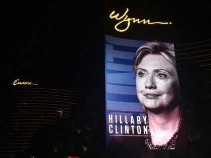 Hillary at Wynn Las Vegas Debate (Michelle Moons / Breitbart News)