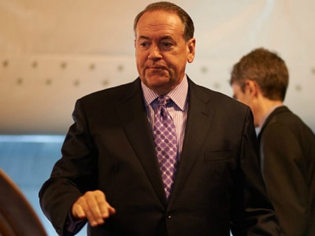 Republican Presidential Nominee Governor Mike Huckabee (R-ARK) speaks to the crowd during the Eagle Forum's Eagle Council Event at the Marriott St. Louis Airport Hotel in St. Louis, Missouri on September 11, 2015. A number of Republican Presidential Nominees will address the crowd over the next two days to express …