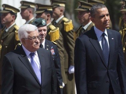 Mahmoud Abbas and Barack Obama (Saul Loeb / AFP / Getty)