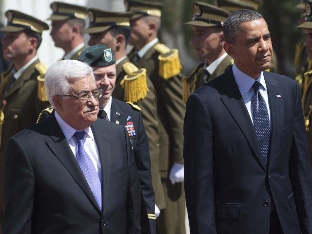 Mahmoud Abbas and Barack Obama (Saul Loeb / AFP / Getty)