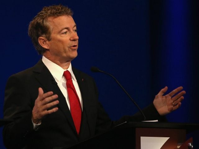 Presidential candidate Sen. Rand Paul (R-KY) speaks during the CNBC Republican Presidentia