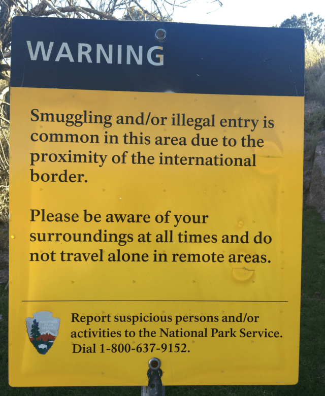 Warning Sign, U.S.-Mexico Border