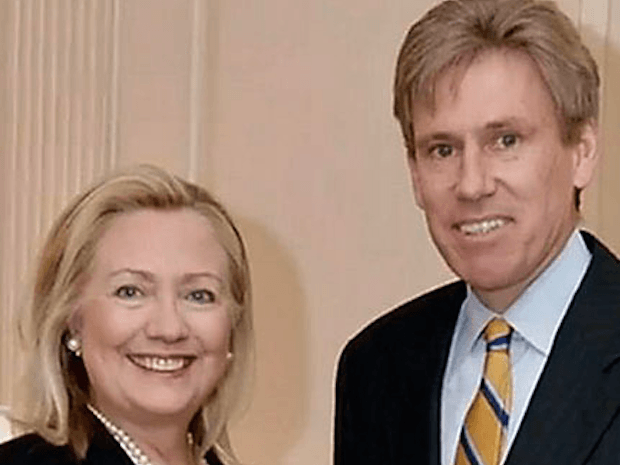 Hillary Clinton and Ambassador Chris Stevens (State Department)
