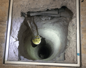 The shaft found in San Diego that led down to the drug corridor
