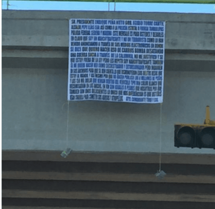 Narco-Banner from Gulf Cartel