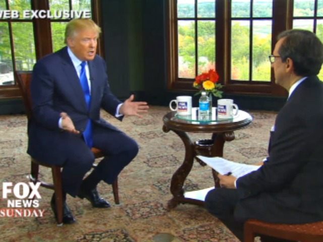 Trump and Wallace Fox News Sunday screenshot