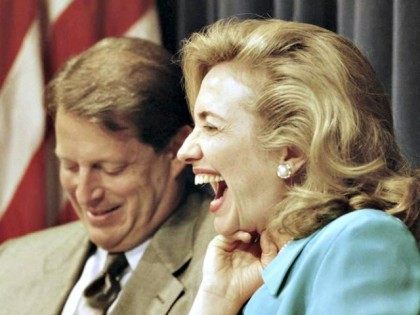 Al Gore and Hillary Clinton AP