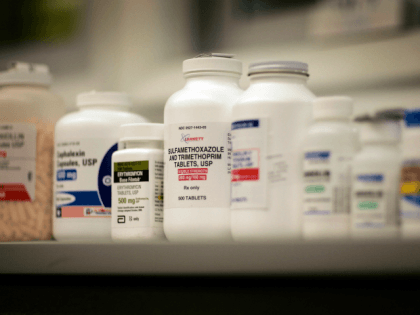 MIAMI - AUGUST 07: Bottles of antibiotics line a shelf at a Publix Supermarket pharmacy Au