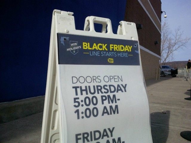 A Best Buy in Vestal New York is ready for lines of shoppers on Black Friday, Nov. 27, 201
