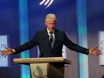 Former U.S. President Bill Clinton opens the annual Clinton Global Initiative (CGI) meeting on September 27, 2015 in New York City. The event, which coincides with the General Assembly at the United Nations, gathers global leaders, activists and business people to try and to bring solutions to the world's most …