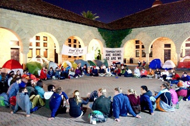 Stanford sit-in (DivestStanford / Twitter)